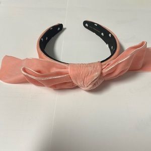 Lele Sadoughi Bow Headband Light Salmon Color